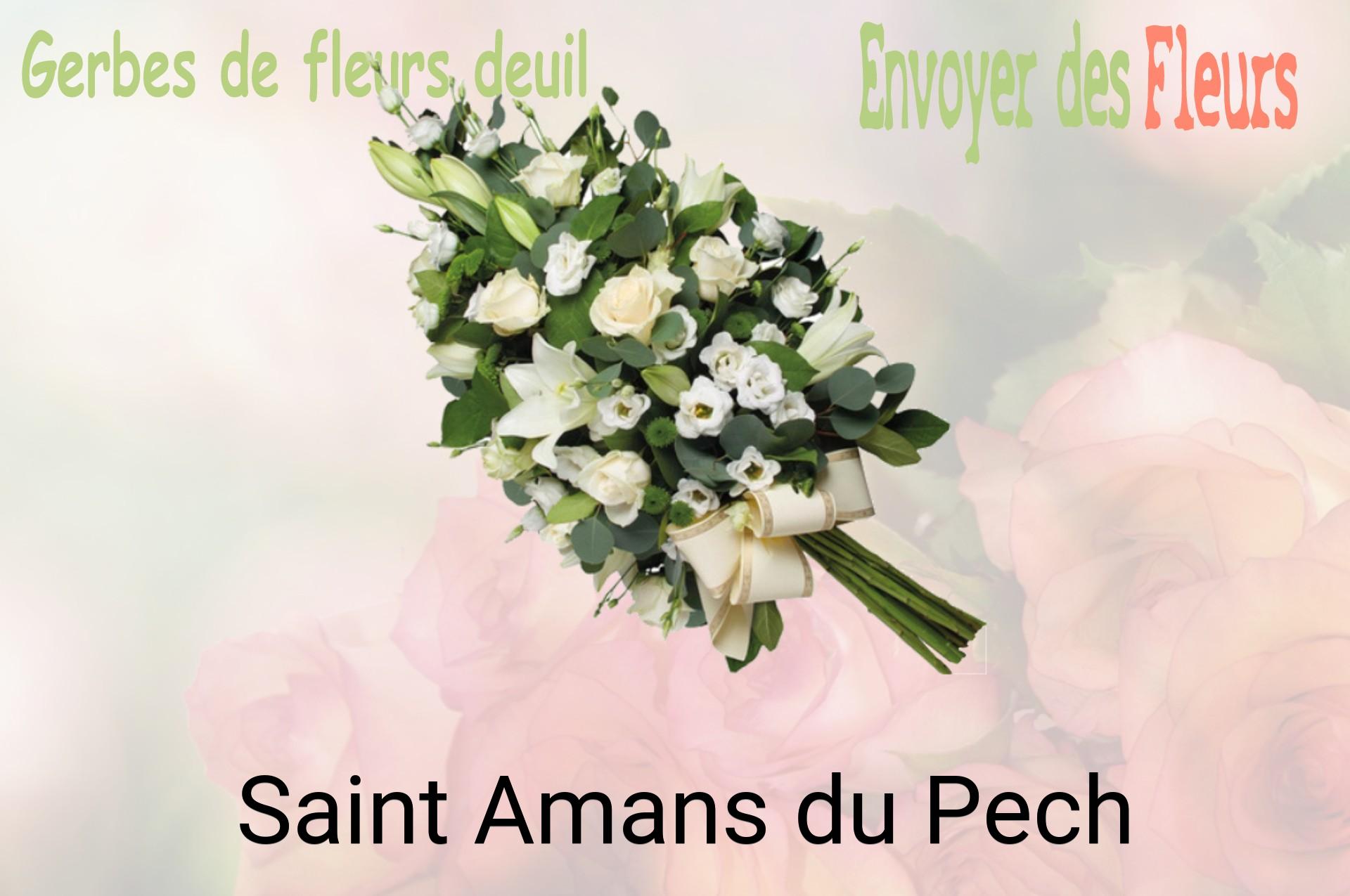 Gerbe de fleurs de deuil livrée à Saint-Amans-du-Pech